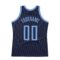Custom Navy Light Blue Authentic Throwback Basketball Jersey
