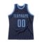 Custom Navy Light Blue Authentic Throwback Basketball Jersey