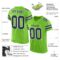 Custom Neon Green Navy-White Mesh Authentic Football Jersey