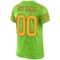 Custom Neon Green Gold-Navy Mesh Authentic Football Jersey