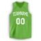 Custom Neon Green White V-Neck Basketball Jersey