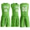Custom Neon Green White Round Neck Suit Basketball Jersey