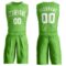 Custom Neon Green White Round Neck Suit Basketball Jersey