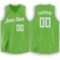Custom Neon Green White V-Neck Basketball Jersey