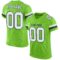 neon_green_0014 Custom Neon Green White-Navy Mesh Authentic Football Jersey