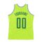 Custom Neon Green Kelly Green-White Authentic Throwback Basketball Jersey