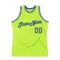 Custom Neon Green Royal-White Authentic Throwback Basketball Jersey