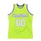 Custom Neon Green White-Navy Authentic Throwback Basketball Jersey