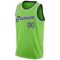 Custom Neon Green White Pinstripe Navy-White Authentic Basketball Jersey