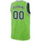 Custom Neon Green White Pinstripe Navy-White Authentic Basketball Jersey