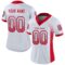 new_ed_0024 Custom White Scarlet-Navy Drift Fashion Football Jersey