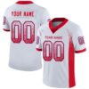 Custom White Scarlet-Royal Drift Fashion Football Jersey