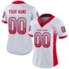 Custom White Scarlet-Royal Drift Fashion Football Jersey