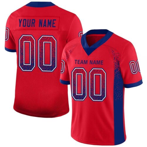 new_yk_0083 Custom Scarlet Royal-White Drift Fashion Football Jersey