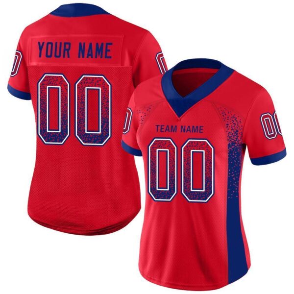 new_yk_0084 Custom Scarlet Royal-White Drift Fashion Football Jersey