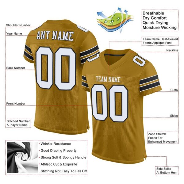 old_gold_0003-1 Custom Old Gold White-Black Mesh Authentic Football Jersey