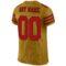old_gold_0005-3 Custom Old Gold Red-Black Mesh Authentic Football Jersey