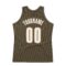 Custom Olive White-Old Gold Authentic Throwback Basketball Jersey
