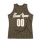 Custom Olive White-Old Gold Authentic Throwback Basketball Jersey