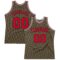 Custom Olive Red-Black Authentic Throwback Salute To Service Basketball Jersey