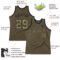 Custom Olive Camo-Black Authentic Throwback Salute To Service Basketball Jersey