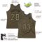 Custom Olive Camo-Black Authentic Throwback Salute To Service Basketball Jersey