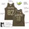 Custom Olive Camo-Cream Authentic Throwback Salute To Service Basketball Jersey