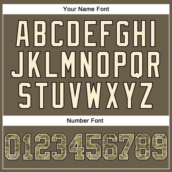 Custom Olive Camo-Cream Authentic Throwback Salute To Service Basketball Jersey