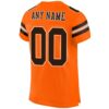 Custom Orange Brown-White Mesh Authentic Football Jersey