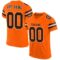orange_0005 Custom Orange Brown-White Mesh Authentic Football Jersey