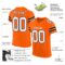 Custom Orange White-Brown Mesh Authentic Football Jersey