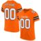 Custom Orange White-Brown Mesh Authentic Football Jersey