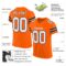 Custom Orange White-Black Mesh Authentic Football Jersey