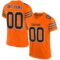 orange_0012 Custom Orange Black-White Mesh Authentic Football Jersey
