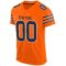 Custom Orange Navy-White Mesh Authentic Football Jersey
