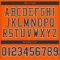 Custom Orange Navy-White Mesh Authentic Football Jersey