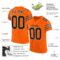 Custom Orange Brown-White Mesh Authentic Football Jersey