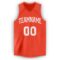 Custom Orange White V-Neck Basketball Jersey