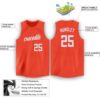 Custom Orange White Round Neck Basketball Jersey