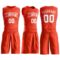 Custom Orange White Round Neck Suit Basketball Jersey
