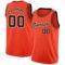 Custom Orange Black-Cream Round Neck Rib-Knit Basketball Jersey