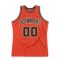 Custom Orange Black-Old Gold Authentic Throwback Basketball Jersey
