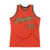 Custom Orange Camo-Old Gold Authentic Throwback Basketball Jersey