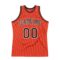 Custom Orange Black-White Authentic Throwback Basketball Jersey