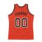 Custom Orange Black-White Authentic Throwback Basketball Jersey