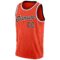 Custom Orange Black Pinstripe Black-White Authentic Basketball Jersey