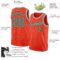 Custom Orange Black Pinstripe Kelly Green-White Authentic Basketball Jersey