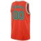 Custom Orange Black Pinstripe Kelly Green-White Authentic Basketball Jersey