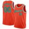 Custom Orange Black Pinstripe Kelly Green-White Authentic Basketball Jersey