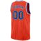 Custom Orange Black Pinstripe Royal-White Authentic Basketball Jersey